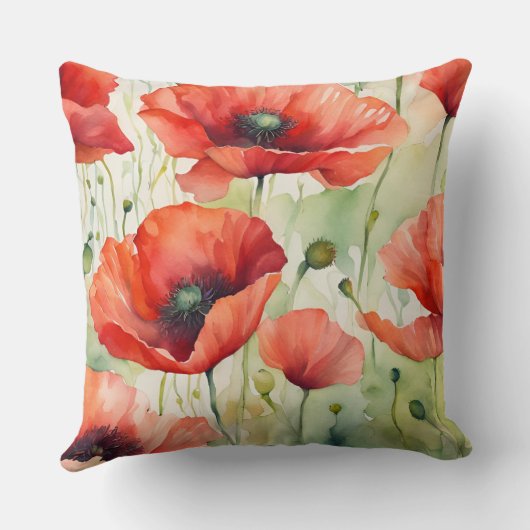 Blume Dream - Mohnmuster Kissen (Rückseite)