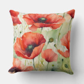 Blume Dream - Mohnmuster Kissen (Vorderseite)