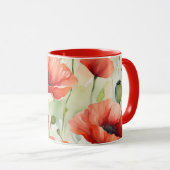 Blume Dream - Mohnmuster Tasse (VorderseiteRechts)