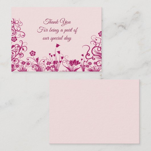 Blume drehen - Danke Karten (Vorne/Hinten)