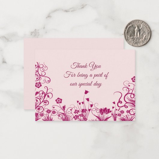 Blume drehen - Danke Karten (Vorderseite/Rückseite Beispiel)