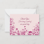 Blume drehen - Danke Karten (Vorderseite)