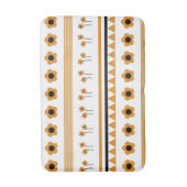 Blume-Dreieck-Muster für Grenzstreifen Badematte (Vorderseite Vertikal)