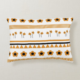 Blume-Dreieck-Muster für Grenzstreifen Dekokissen