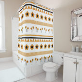 Blume-Dreieck-Muster für Grenzstreifen Duschvorhang (Beispiel)