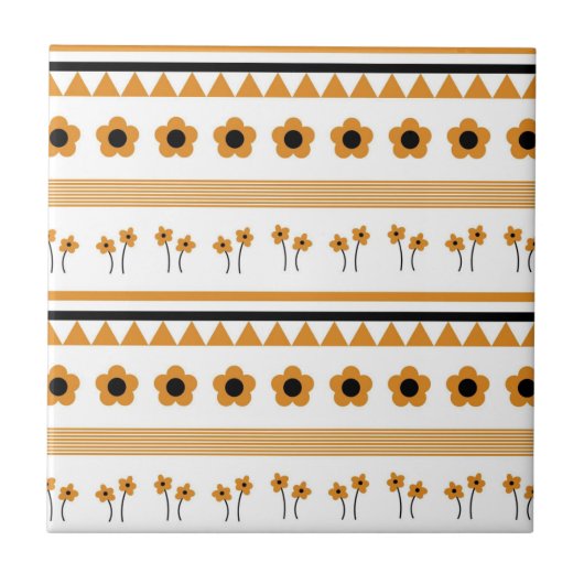 Blume-Dreieck-Muster für Grenzstreifen Fliese (Vorderseite)