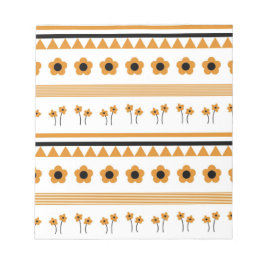 Blume-Dreieck-Muster für Grenzstreifen Notizblock