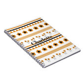 Blume-Dreieck-Muster für Grenzstreifen Notizblock (Rechte Seite)