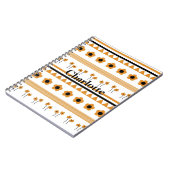 Blume-Dreieck-Muster für Grenzstreifen Notizblock (Linke Seite)