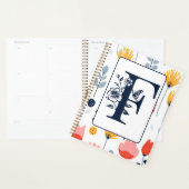Blume Druck Monogramm Initialen Name minimalistisc Planer (Anzeige)