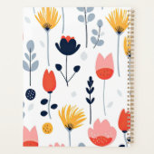 Blume Druck Monogramm Initialen Name minimalistisc Planer (Rückseite)