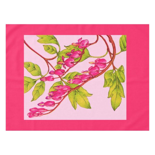 Blume drucken blutende Herzen Tischdecke (Vorderseite (Horizontal))