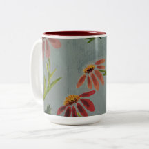 Blume drucken Kaffee Tasse 