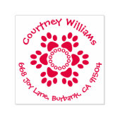 Blume drucken Rücksendeadresse selbstfarbig Briefm Permastempel (Design)