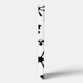 Blume Drucken Schwarz-Weiß-Speck iPhone Case (Rückseite / Rechts)