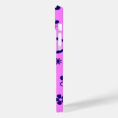 Blume Druckfarben und Lila Case-Mate iPhone Hülle (Rückseite / Links)