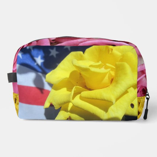 Blume Druckknopfbeutel Waschbeutel (Vorderseite)