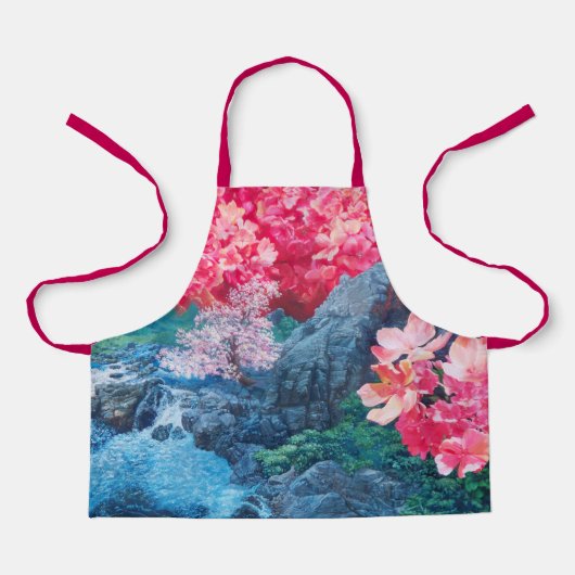 Blume Druckschürze Schürze (Vorderseite)