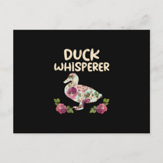 Blume Duck Whisperer Funny Farm Animal Ankündigungspostkarte