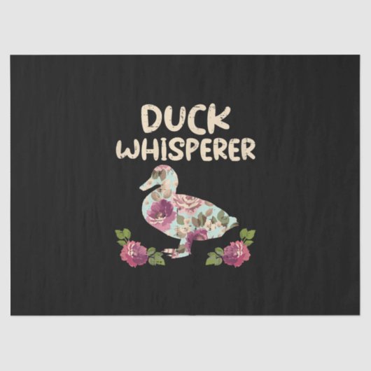 Blume Duck Whisperer Funny Farm Animal Seidenpapier (Vorderseite)