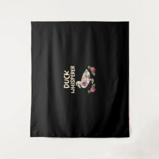 Blume Duck Whisperer Funny Farm Animal Wandteppich