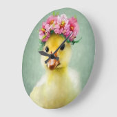 Blume Ducky Große Wanduhr (Winkel)