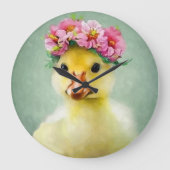 Blume Ducky Große Wanduhr (Vorderseite)