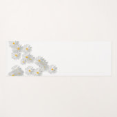 Blume dunkelweißes, minimales Waschlappen Yogamatte (Vorderseite (Horizontal))