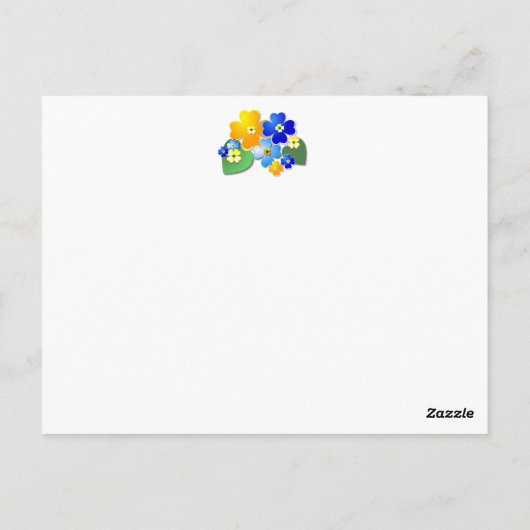 Blume-Dusche Postkarte (Rückseite)