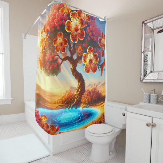 Blume Duschvorhang (Beispiel)