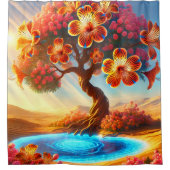 Blume Duschvorhang (Vorderseite)