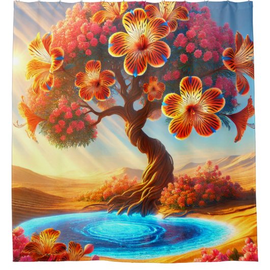 Blume Duschvorhang (Vorderseite)