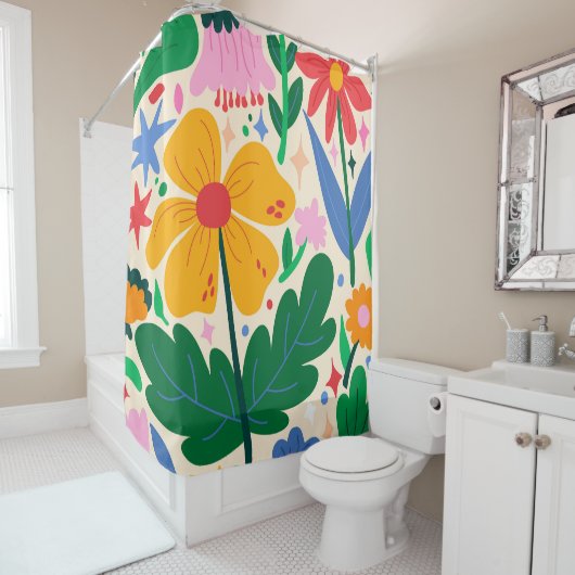 Blume Duschvorhang (Beispiel)