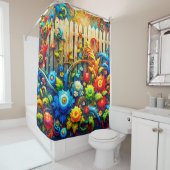 Blume Duschvorhang (Beispiel)