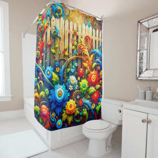 Blume Duschvorhang (Beispiel)