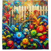 Blume Duschvorhang (Vorderseite)