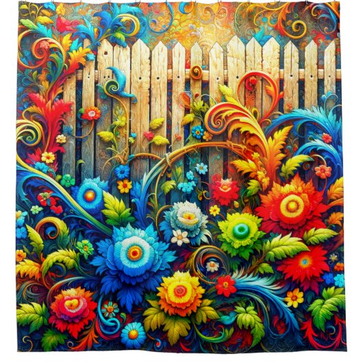 Blume Duschvorhang (Vorderseite)