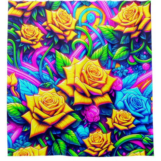 Blume Duschvorhang (Vorderseite)