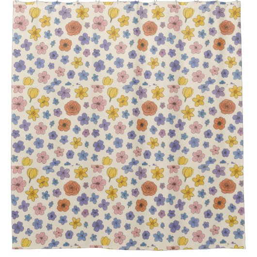 Blume Duschvorhang (Vorderseite)