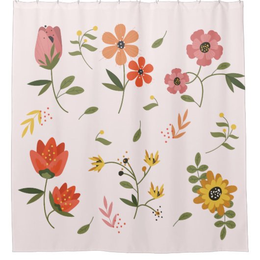 Blume Duschvorhang (Vorderseite)