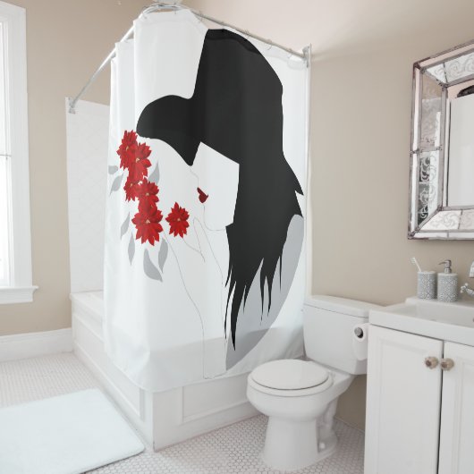 Blume Duschvorhang (Beispiel)