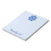 Blume Editor für blaues Dekormaterial Cutout Notizblock (Rotiert)
