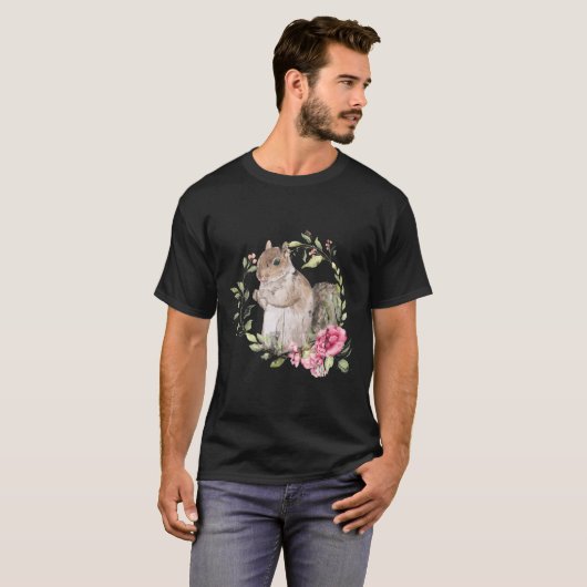 Blume Eichhörnchen T-Shirt (Vorne ganz)