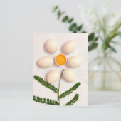 Blume Eierjolk Postkarte (Stehend Vorderseite)