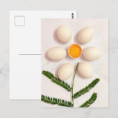 Blume Eierjolk Postkarte (Vorne/Hinten)