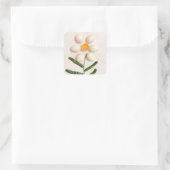 Blume Eierjolk Quadratischer Aufkleber (Tasche)