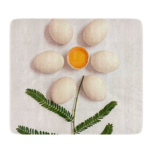 Blume Eierjolk Schneidebrett (Vorderseite)