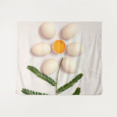 Blume Eierjolk Wandteppich (Vorderseite (Horizontal))