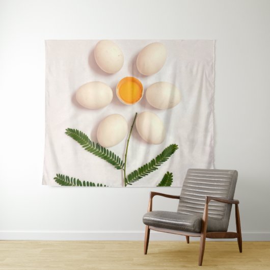 Blume Eierjolk Wandteppich (Beispiel (Horizontal))