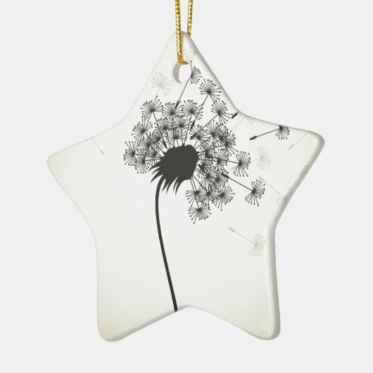 Blume ein Löwenzahn Keramikornament (Links)